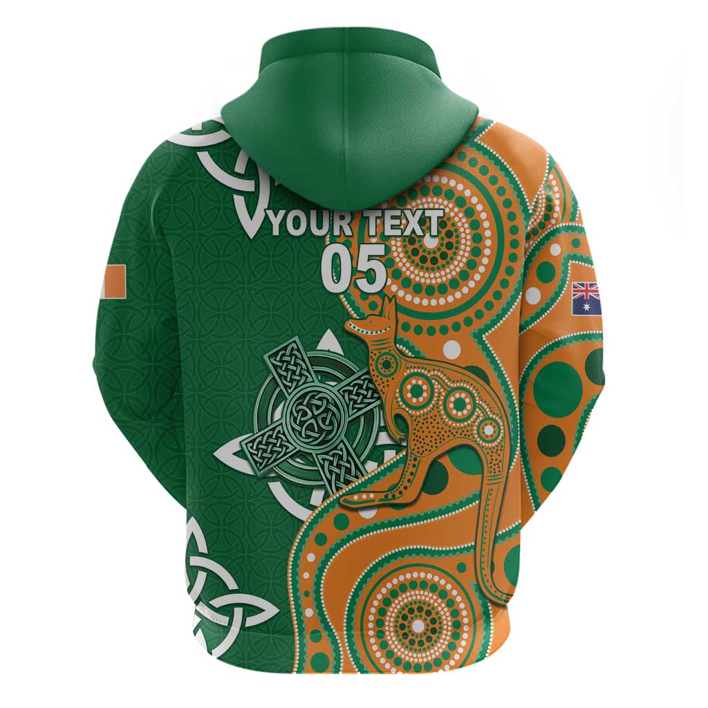 Australia And Ireland Rugby Custom Hoodie Walllabies And Shamrock Together
