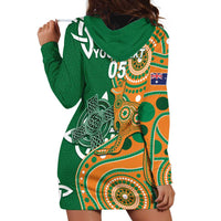 Australia And Ireland Rugby Custom Hoodie Dress Walllabies And Shamrock Together