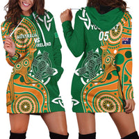 Australia And Ireland Rugby Custom Hoodie Dress Walllabies And Shamrock Together