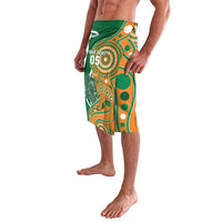 Australia And Ireland Rugby Custom Lavalava Walllabies And Shamrock Together