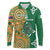 Australia And Ireland Rugby Custom Long Sleeve Polo Shirt Walllabies And Shamrock Together