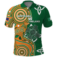 Australia And Ireland Rugby Custom Polo Shirt Walllabies And Shamrock Together