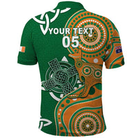 Australia And Ireland Rugby Custom Polo Shirt Walllabies And Shamrock Together