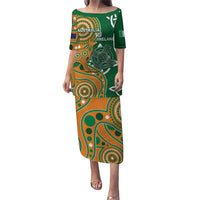 Australia And Ireland Rugby Custom Puletasi Walllabies And Shamrock Together