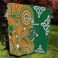 Australia And Ireland Rugby Quilt Walllabies And Shamrock Together