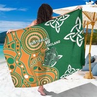 Australia And Ireland Rugby Sarong Walllabies And Shamrock Together