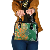 Australia And Ireland Rugby Shoulder Handbag Walllabies And Shamrock Together