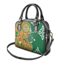 Australia And Ireland Rugby Shoulder Handbag Walllabies And Shamrock Together