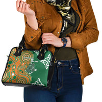 Australia And Ireland Rugby Shoulder Handbag Walllabies And Shamrock Together