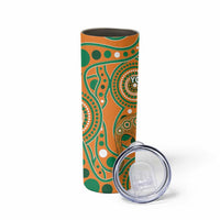 Australia And Ireland Rugby Custom Skinny Tumbler Walllabies And Shamrock Together