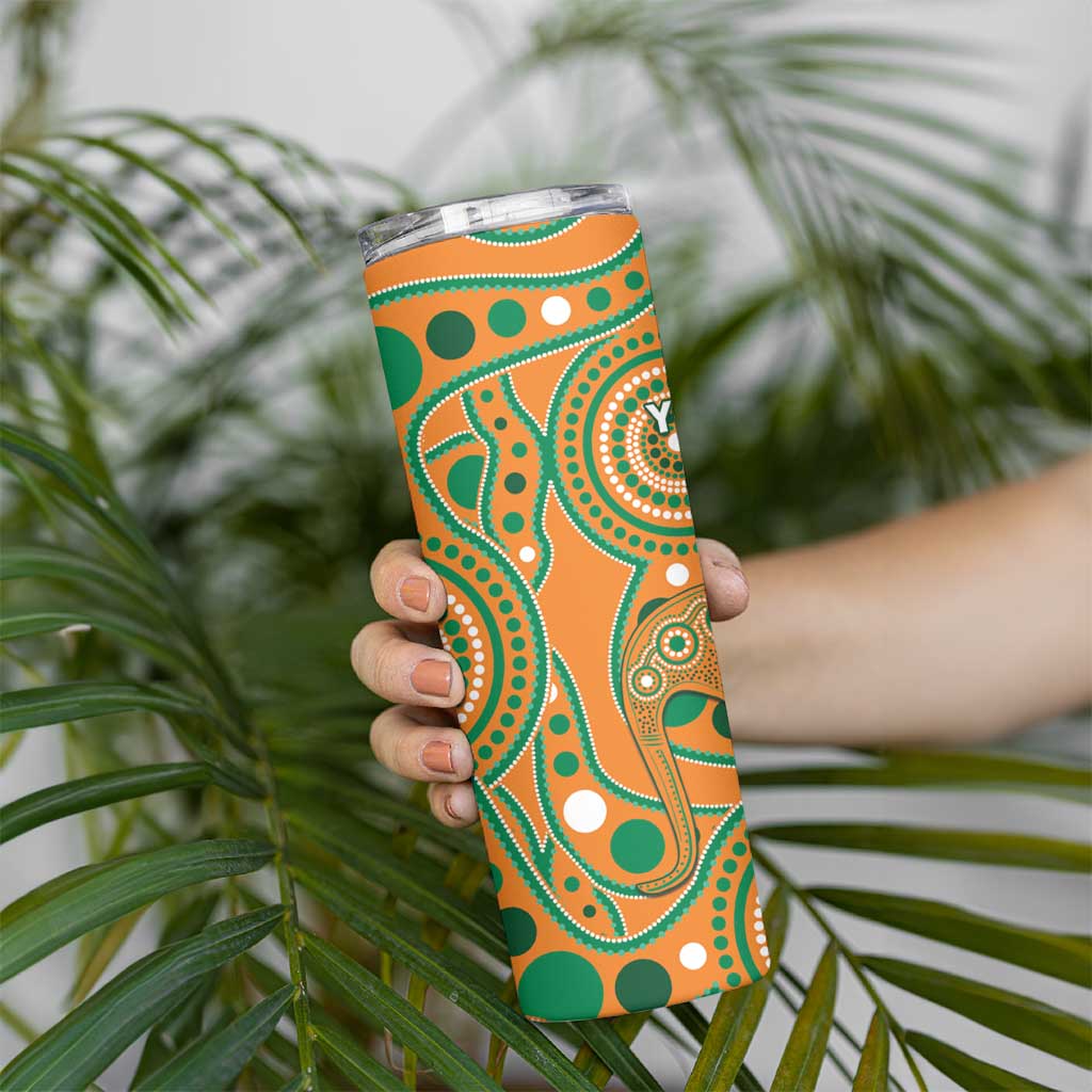 Australia And Ireland Rugby Custom Skinny Tumbler Walllabies And Shamrock Together