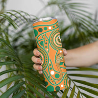 Australia And Ireland Rugby Custom Skinny Tumbler Walllabies And Shamrock Together