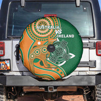 Australia And Ireland Rugby Spare Tire Cover Walllabies And Shamrock Together