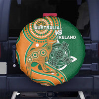 Australia And Ireland Rugby Spare Tire Cover Walllabies And Shamrock Together