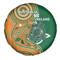 Australia And Ireland Rugby Spare Tire Cover Walllabies And Shamrock Together