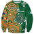 Australia And Ireland Rugby Custom Sweatshirt Walllabies And Shamrock Together