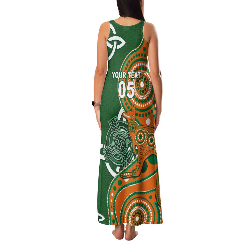 Australia And Ireland Rugby Custom Tank Maxi Dress Walllabies And Shamrock Together