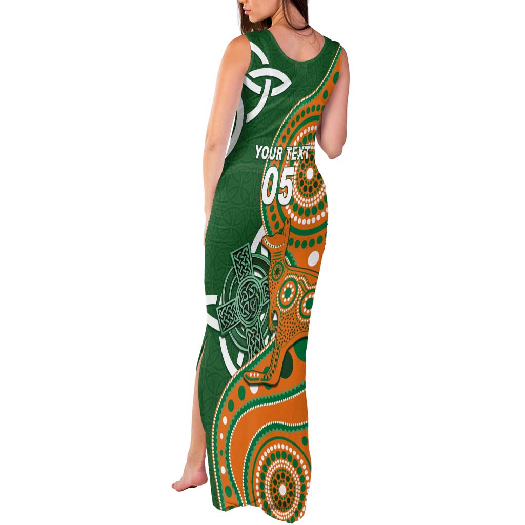 Australia And Ireland Rugby Custom Tank Maxi Dress Walllabies And Shamrock Together