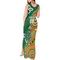 Australia And Ireland Rugby Custom Tank Maxi Dress Walllabies And Shamrock Together
