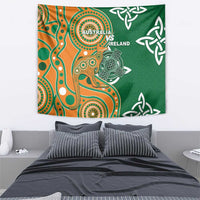 Australia And Ireland Rugby Tapestry Walllabies And Shamrock Together