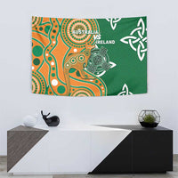 Australia And Ireland Rugby Tapestry Walllabies And Shamrock Together