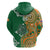Australia And Ireland Rugby Custom Zip Hoodie Walllabies And Shamrock Together