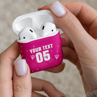 Custom Barbados 2026 Cricket AirPods Case Tridents Rise Pink Version