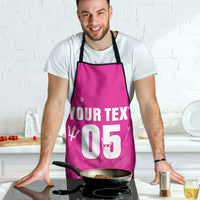 Custom Barbados 2026 Cricket Apron Tridents Rise Pink Version