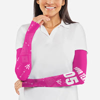 Custom Barbados 2026 Cricket Arm Sleeves Tridents Rise Pink Version