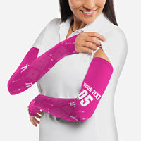 Custom Barbados 2026 Cricket Arm Sleeves Tridents Rise Pink Version