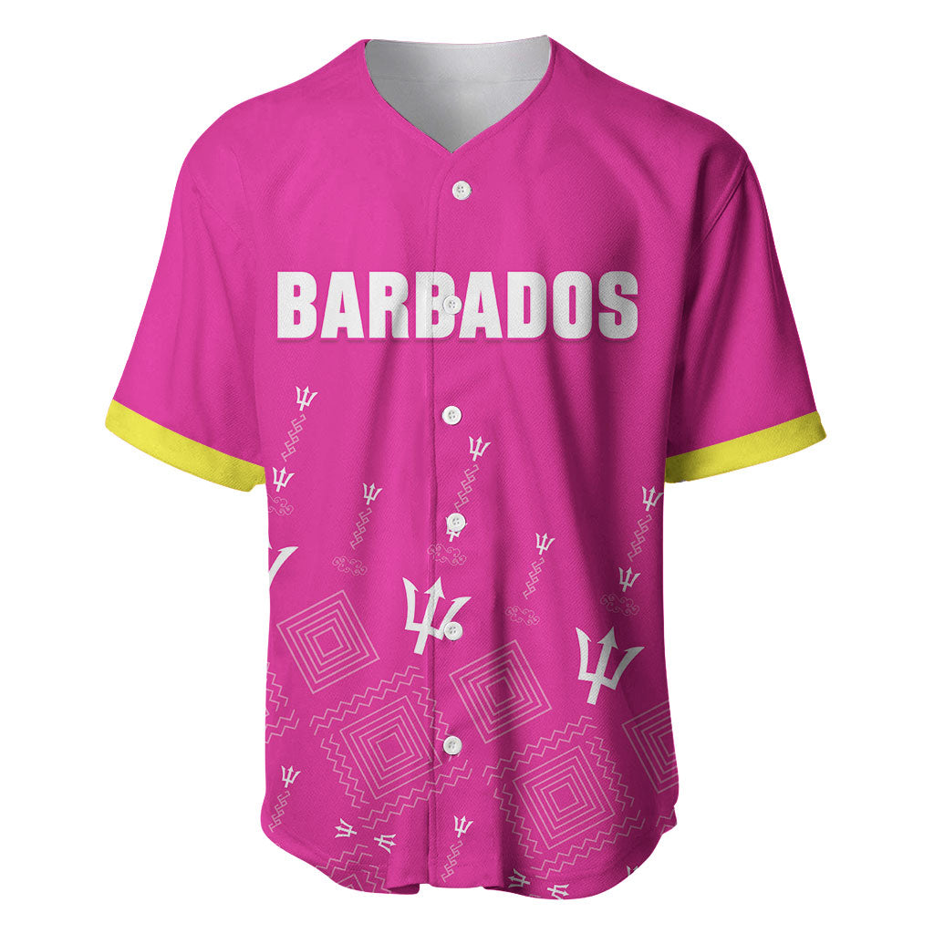 Custom Barbados 2026 Cricket Baseball Jersey Tridents Rise Pink Version