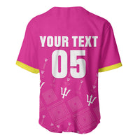 Custom Barbados 2026 Cricket Baseball Jersey Tridents Rise Pink Version
