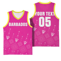Custom Barbados 2026 Cricket Basketball Jersey Tridents Rise Pink Version