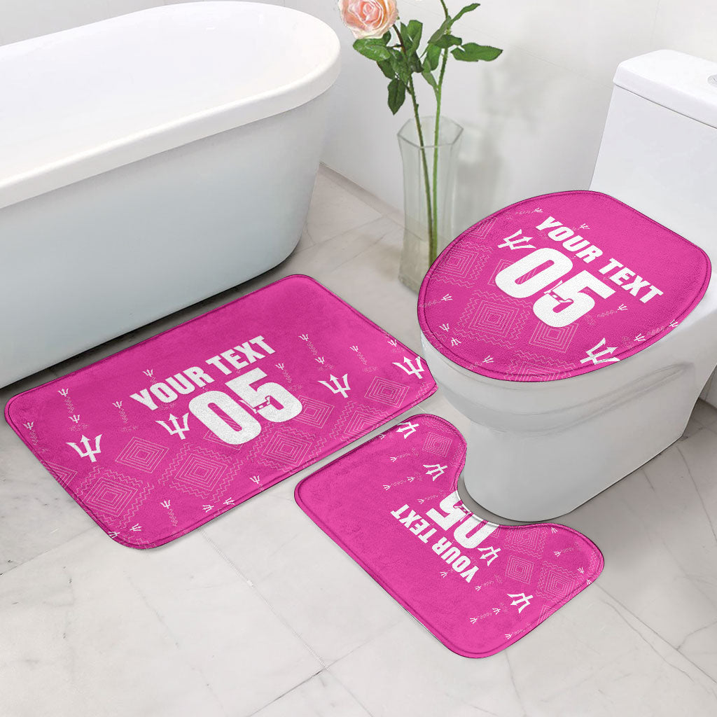 Custom Barbados 2026 Cricket Bathroom Set Tridents Rise Pink Version