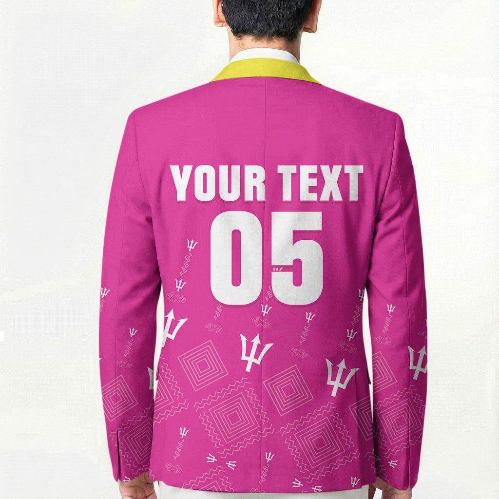 Custom Barbados 2026 Cricket Blazer Tridents Rise Pink Version