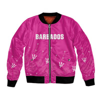 Custom Barbados 2026 Cricket Bomber Jacket Tridents Rise Pink Version