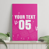 Custom Barbados 2026 Cricket Canvas Wall Art Tridents Rise Pink Version