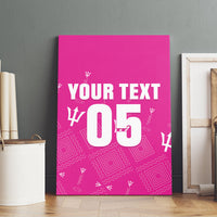 Custom Barbados 2026 Cricket Canvas Wall Art Tridents Rise Pink Version