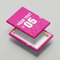 Custom Barbados 2026 Cricket Canvas Wall Art Tridents Rise Pink Version