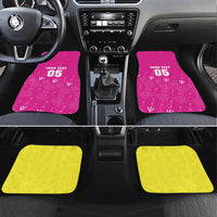 Custom Barbados 2026 Cricket Car Mats Tridents Rise Pink Version