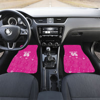 Custom Barbados 2026 Cricket Car Mats Tridents Rise Pink Version