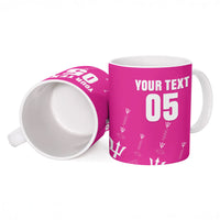 Custom Barbados 2026 Cricket Ceramic Mug Tridents Rise Pink Version