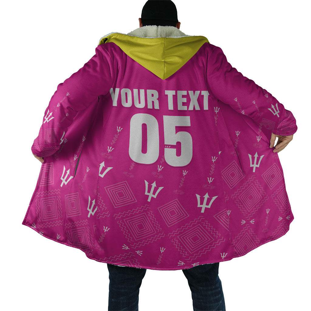 Custom Barbados 2026 Cricket Cloak Tridents Rise Pink Version
