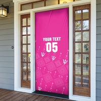 Custom Barbados 2026 Cricket Door Cover Tridents Rise Pink Version