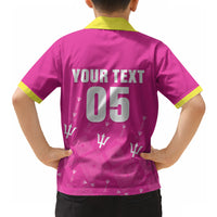 Custom Barbados 2026 Cricket Hawaiian Shirt Tridents Rise Pink Version