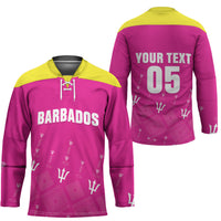 Custom Barbados 2026 Cricket Hockey Jersey Tridents Rise Pink Version