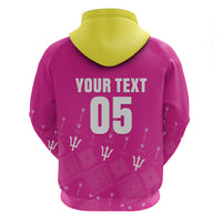 Custom Barbados 2026 Cricket Hoodie Tridents Rise Pink Version
