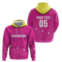 Custom Barbados 2026 Cricket Hoodie Tridents Rise Pink Version
