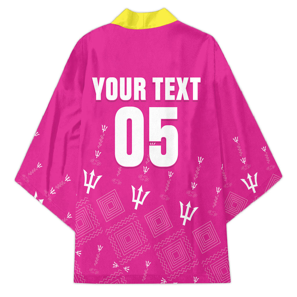 Custom Barbados 2026 Cricket Kimono Tridents Rise Pink Version