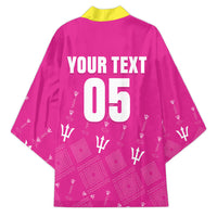 Custom Barbados 2026 Cricket Kimono Tridents Rise Pink Version
